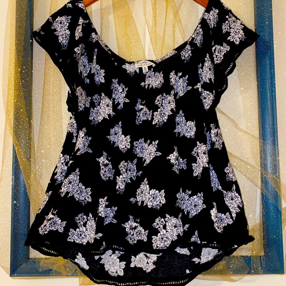 Women’s short sleeve boho blouse